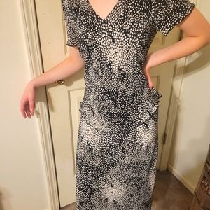 Black dress with white spots